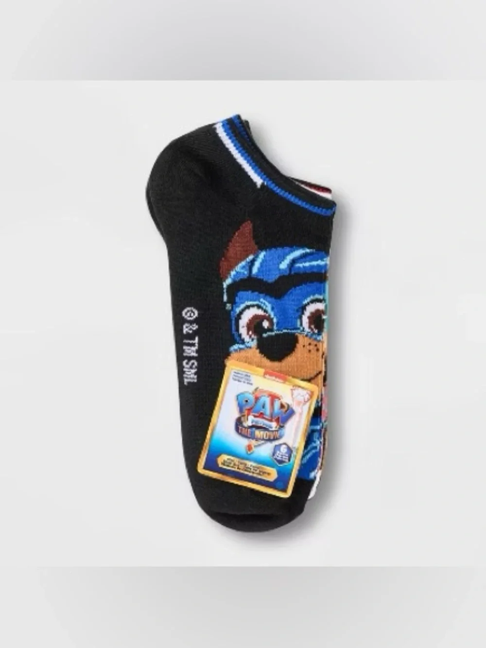 Paw Patrol Kids No-Show Sock Pack - White, Black, Blue, Pink, Red, Yellow Sz M/L
